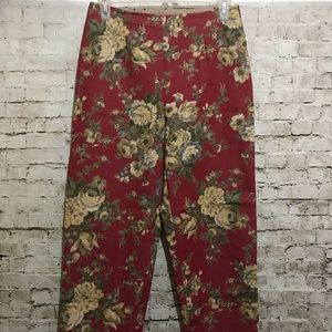 Talbots summer floral skinny pants size 4